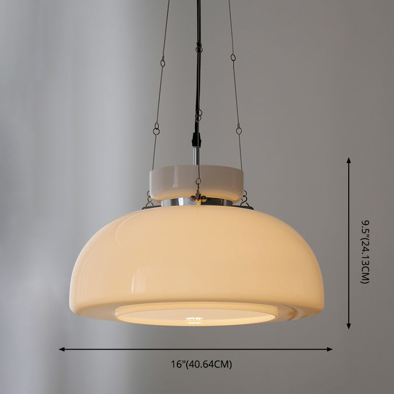 1-licht wit glas gesuspendeerde verlichting armatuur minimalisme hanglampje kit voor eetkamer