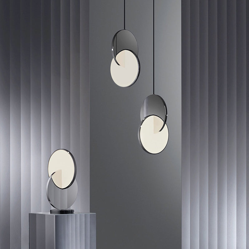 1-Light LED Thin Contemporary Hanging Lamp Kit Metal Pendant Light for Dining Room