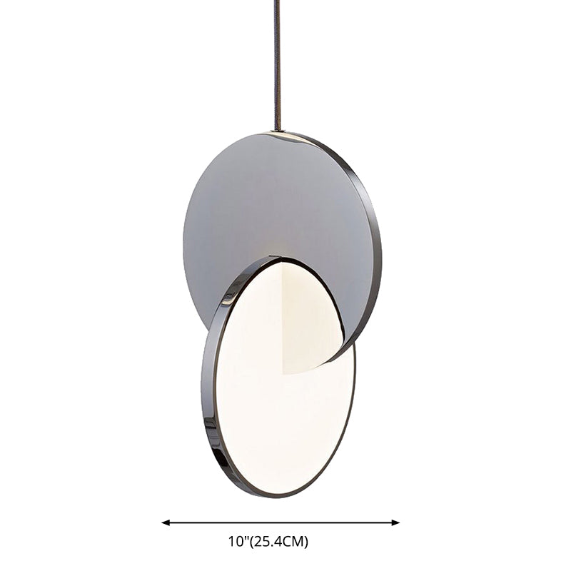 1-Light LED Thin Contemporary Hanging Lamp Kit Metal Pendant Light for Dining Room