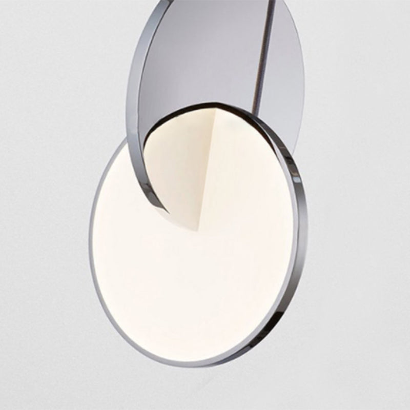 1-Light LED Thin Contemporary Hanging Lamp Kit Metal Pendant Light for Dining Room