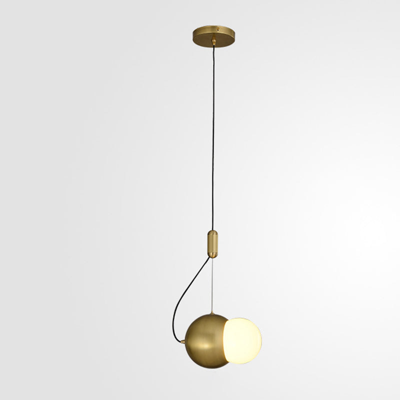 Messing kleine hanglampverlichting postmodern metalen ophanging licht voor woonkamer