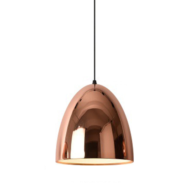 Postmoderne 1-Licht-Hanglampe Roségold geometrischer Anhänger Licht mit Metallschatten