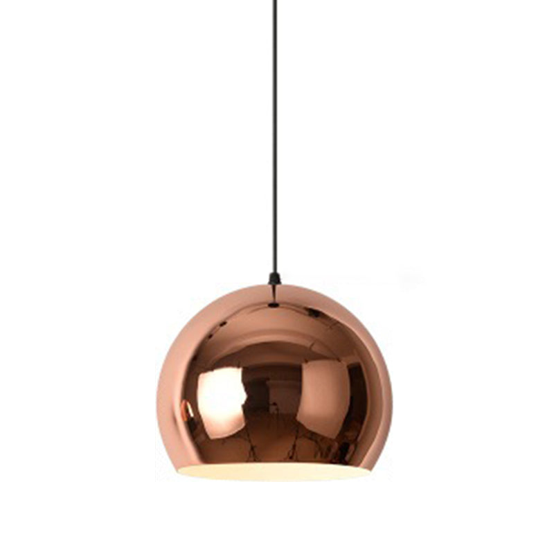 Postmoderne 1-Licht-Hanglampe Roségold geometrischer Anhänger Licht mit Metallschatten