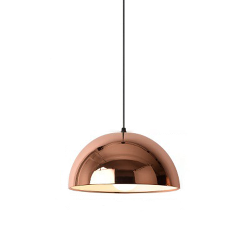 Postmoderne 1-Licht-Hanglampe Roségold geometrischer Anhänger Licht mit Metallschatten