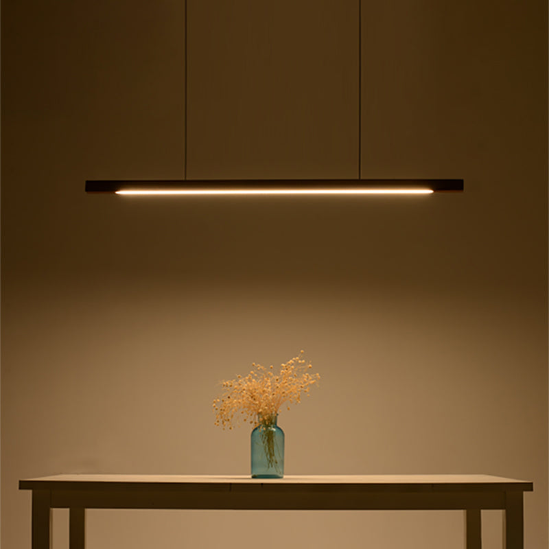 Wood Minimalism Ceiling Lamp 1-Light LED Pendant Lighting Fixture for Dining Room