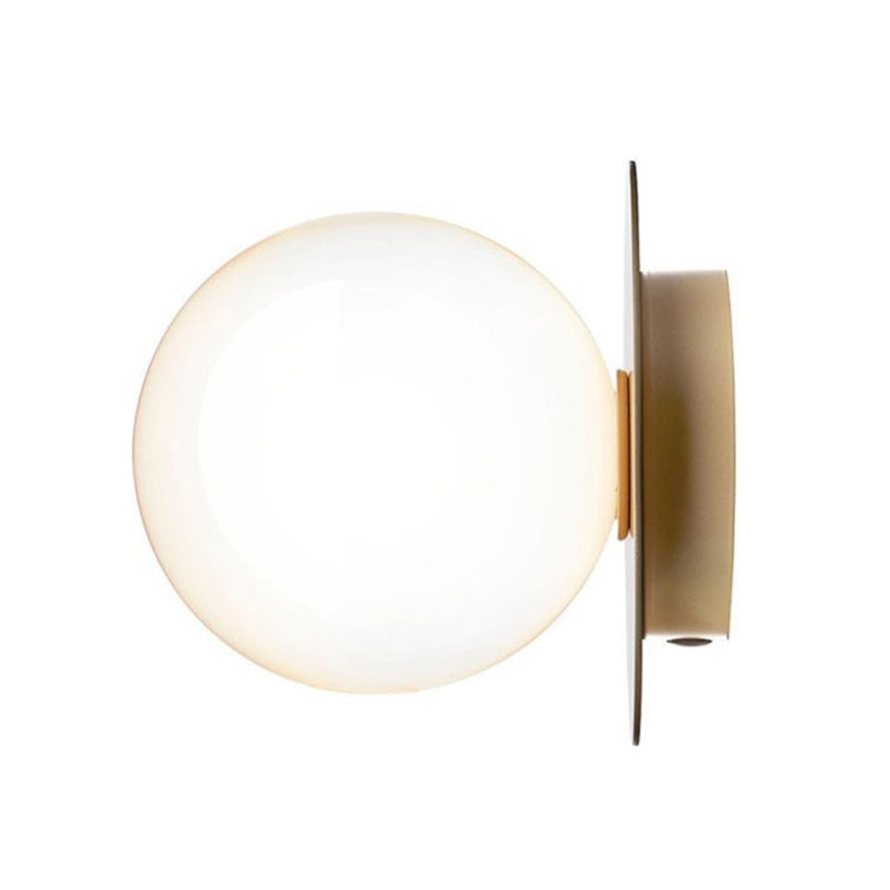 Moderne witte glazen wand sconce metalen lichte kamer binnen slaapkamerverlichting