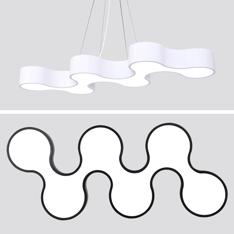 Hedendaagse metaal LED Hanglamp Lampbreuk 1 Lichte geometrische hangende plafondlicht voor kantoor