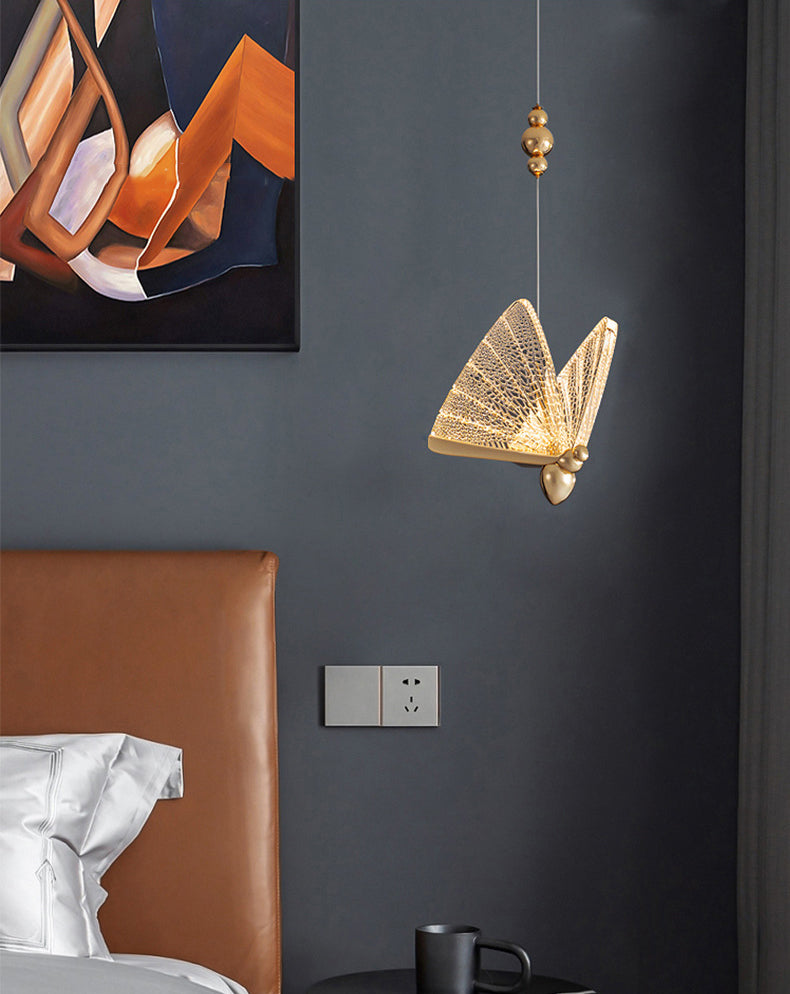 Simplicité moderne Butterfly Plafond Suspension lampe de plafond acrylique Fixage de plafond pour restaurant