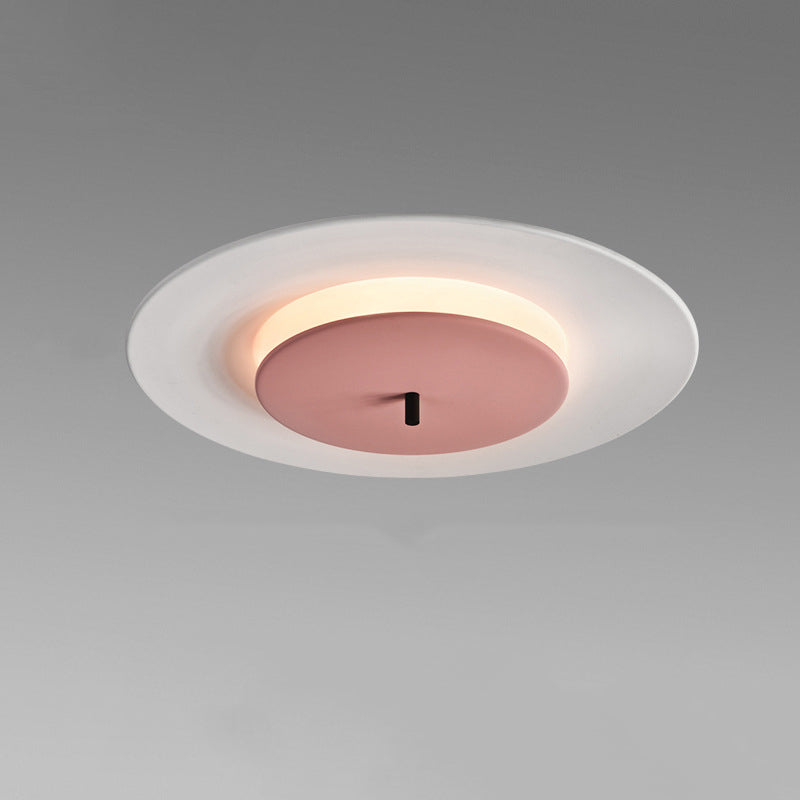 Luminaire de montage de plafond en cercle en métal, lustre de montage de plafond à LED de Style nordique