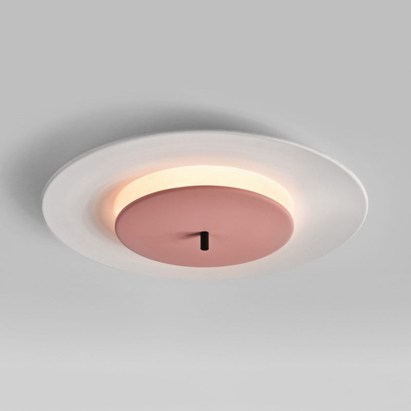 Luminaire de montage de plafond en cercle en métal, lustre de montage de plafond à LED de Style nordique