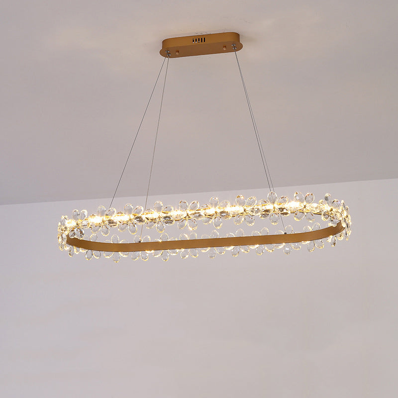 Moderno isola a sospensione soffitto illuminazione cristallo illuminazione luce ristorante luce interno