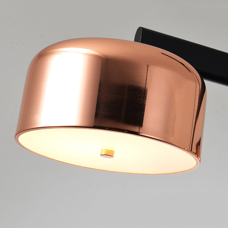 Drum Metal Island Lighting Fixture Luz de colgante de isla negra de estilo moderno para comedor