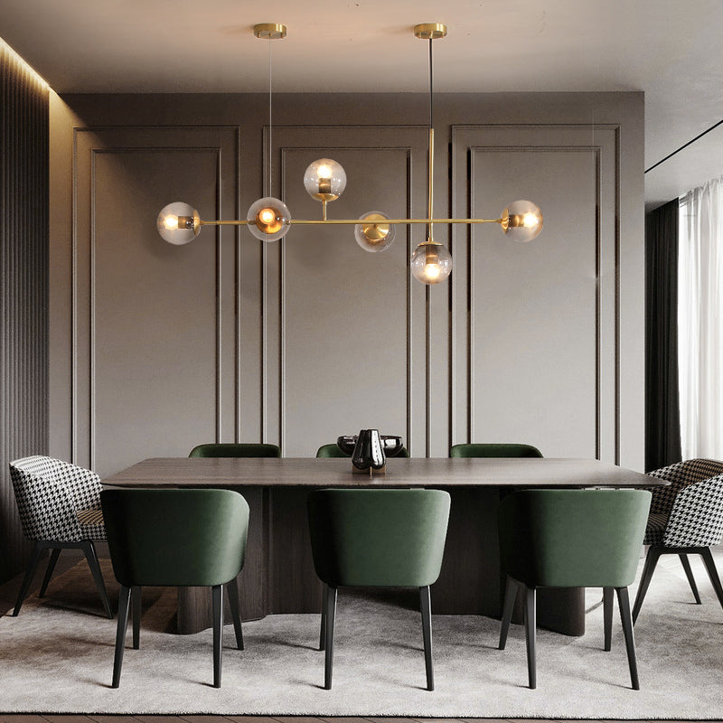 Dinning Spherical Dinning Illing Fixture Glass Glass Style Island Chandelier Light