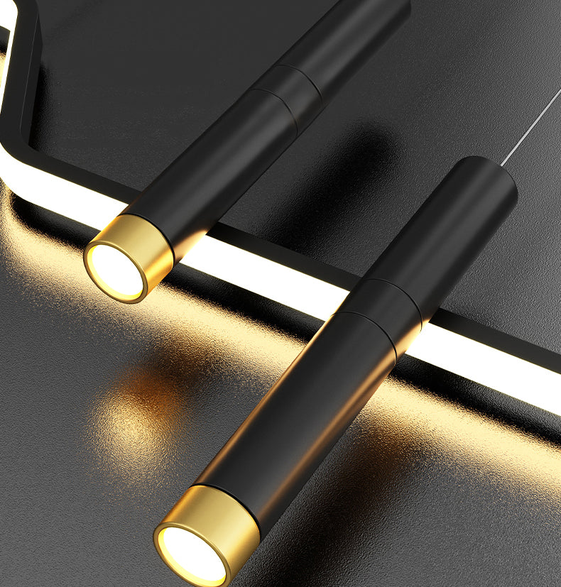 Metal Shaded Pendant Lighting Fixture Simplicity-Style LED Island Lighting Fixture in Black