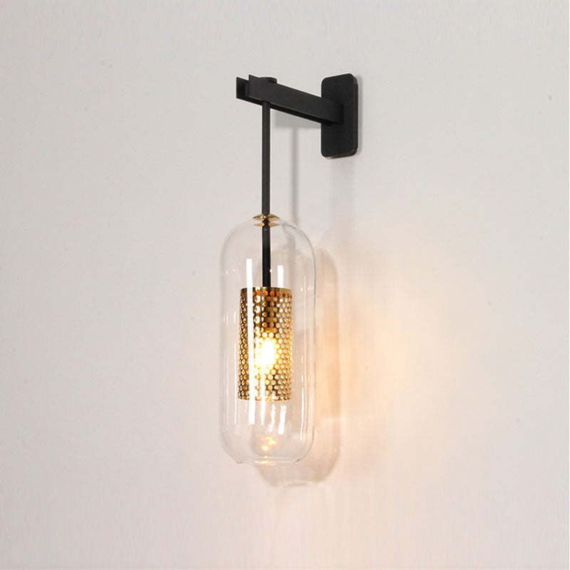 Modern Wall Light Metal Light Glass Indoor Beside Light Reading Light for Living Room