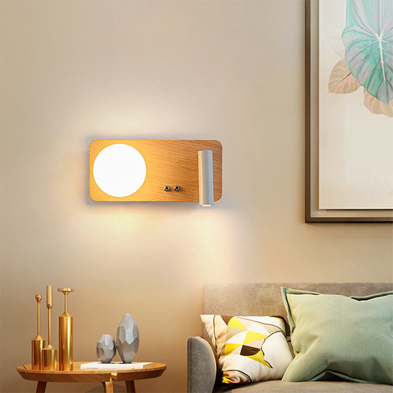Modern Sconce Single Light Wood Light Spot Light Beside Light Bedroom Indoor Light