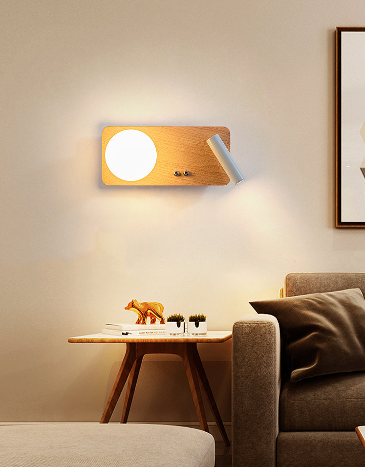Modern Sconce Single Light Wood Light Spot Light Beside Light Bedroom Indoor Light