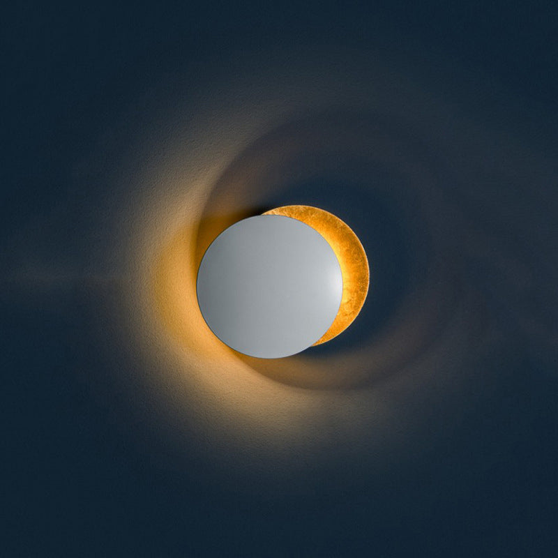 Lampade a sconde circolare in metallo moderno lampada a parete da letto da letto