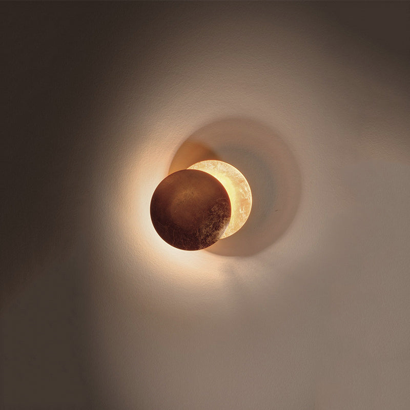 Lampade a sconde circolare in metallo moderno lampada a parete da letto da letto