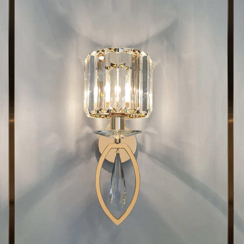 Crystal 1 Light Wall Light Sconce Modern Bedroom Wall Mounted Light Fixture