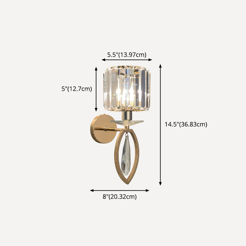 Crystal 1 Light Wall Light Sconce Modern Bedroom Wall Mounted Light Fixture