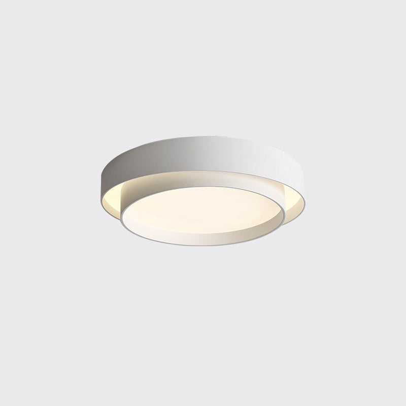 Circular LED Flush Mount in Modern Minimalist Style Wrought Iron Ceiling Fixture with Acrylic Shade