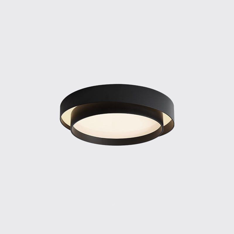 Circular LED Flush Mount in Modern Minimalist Style Wrought Iron Ceiling Fixture with Acrylic Shade