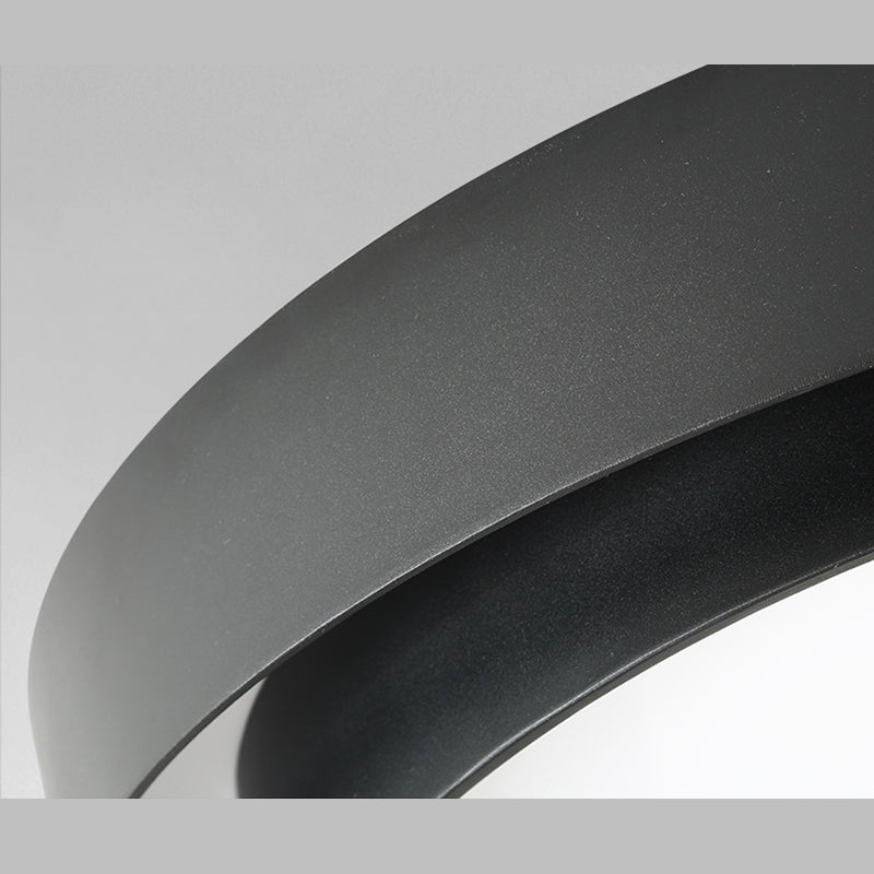 Circular LED Flush Mount in Modern Minimalist Style Wrought Iron Ceiling Fixture with Acrylic Shade