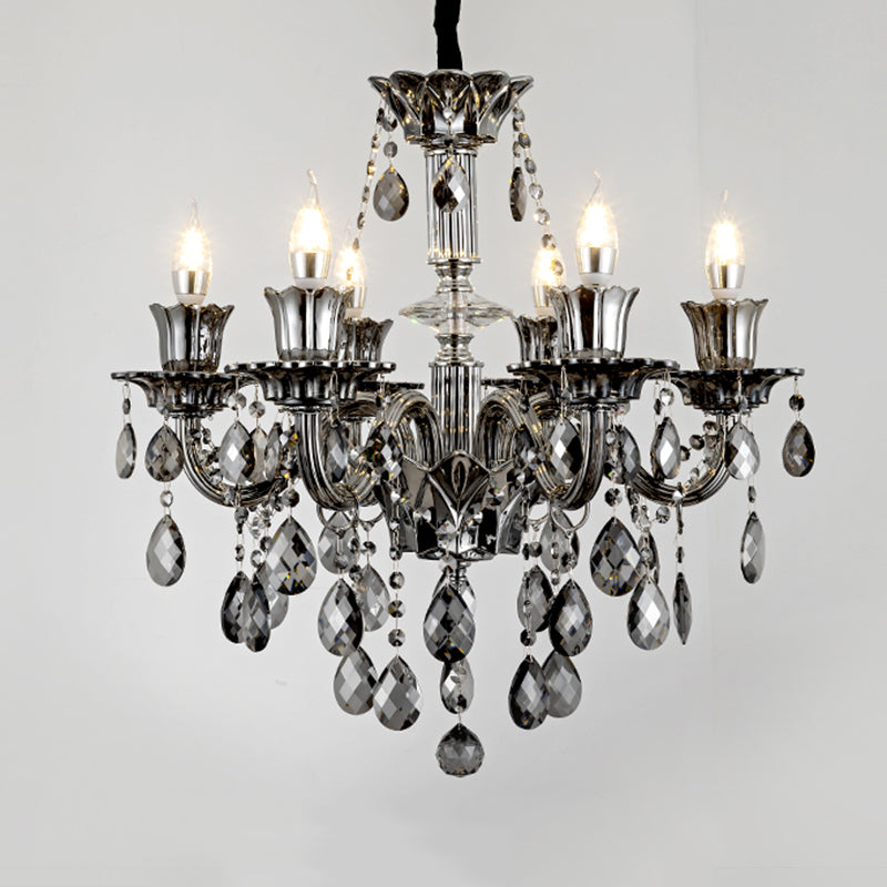Crystal Candelabra Hanging Light Fixtures Vintage Living Room Hanging Chandelier Light