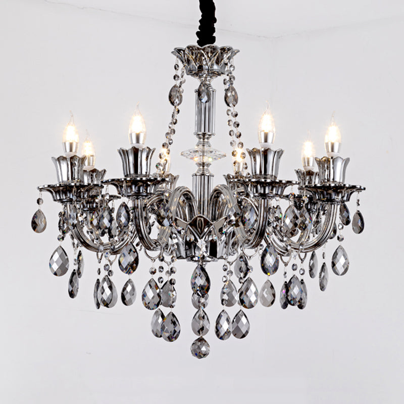 Crystal Candelabra Hanging Light Fixtures Vintage Living Room Hanging Chandelier Light