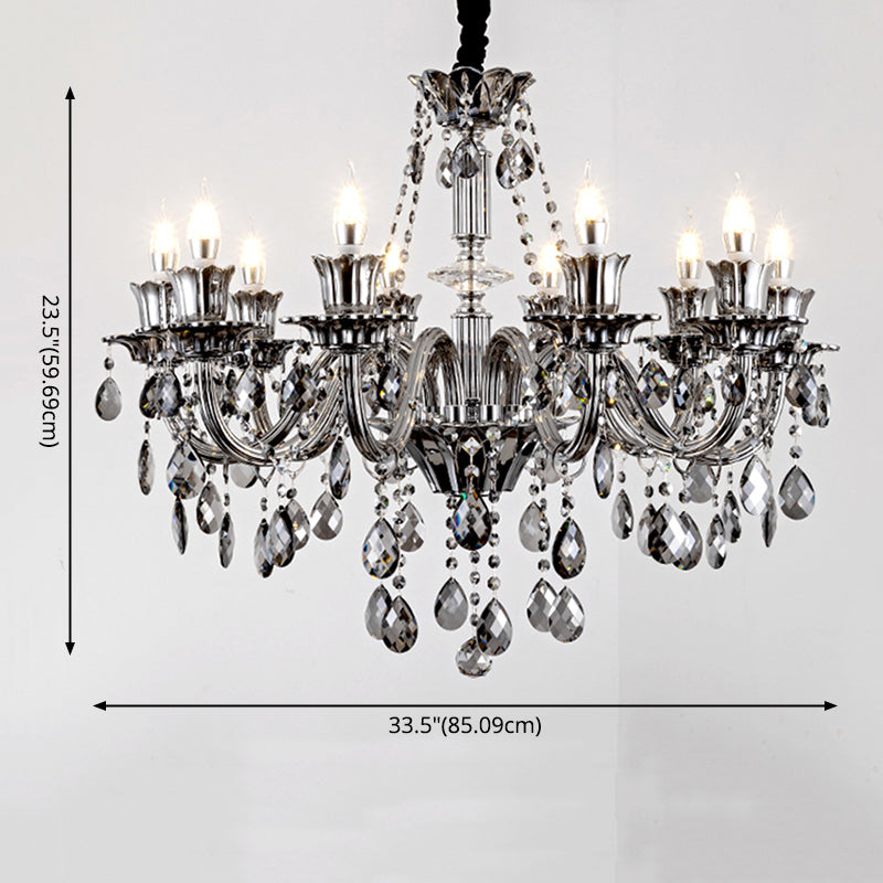 Crystal Candelabra Hanging Light Fixtures Vintage Living Room Hanging Chandelier Light