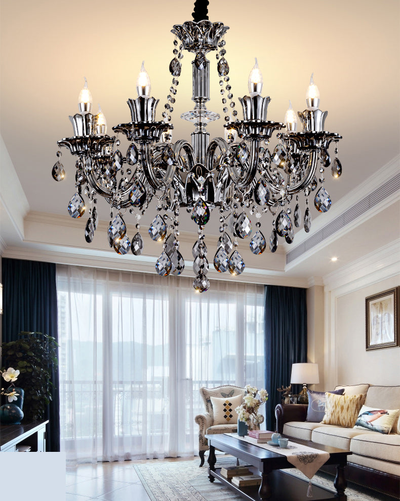 Crystal Candelabra Hanging Light Fixtures Vintage Living Room Hanging Chandelier Light