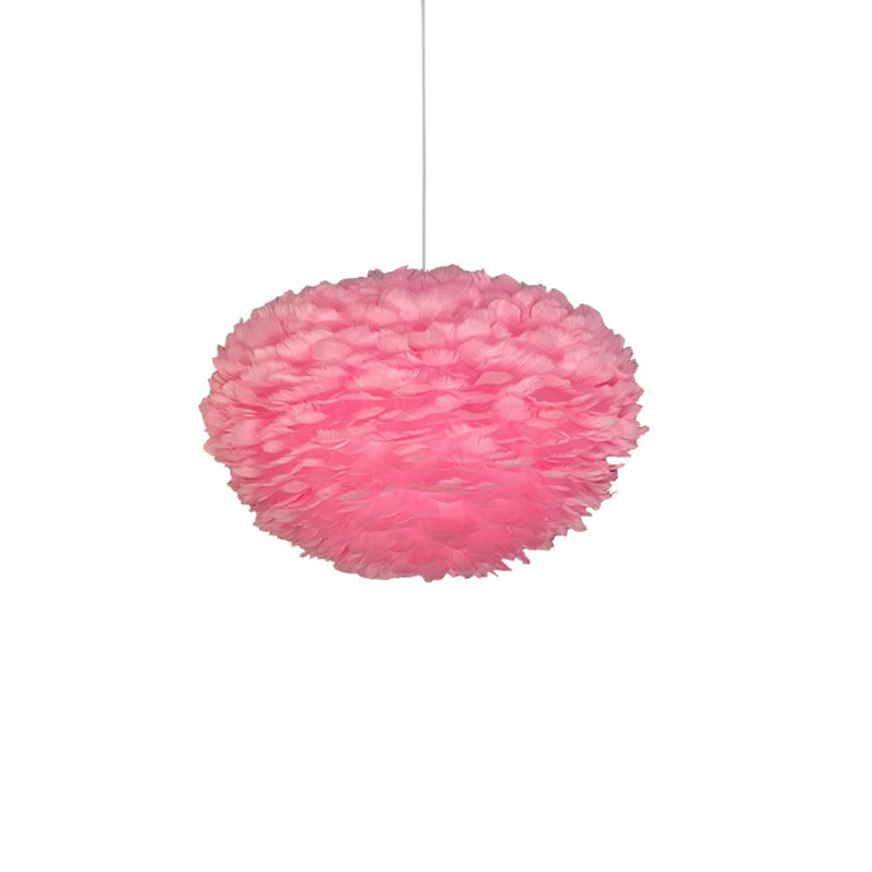Lámpara de lámpara esférica lámpara moderna simplicidad de plumas de tono colgante para restaurante para restaurante