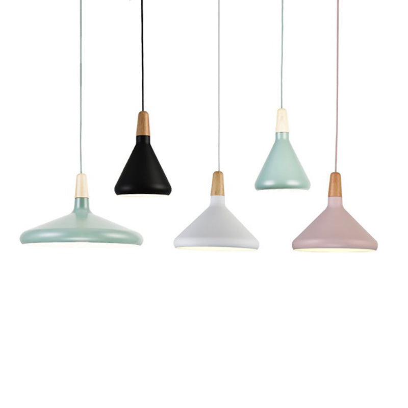 Moderne eenvoudige kegelhangende hanglamp aluminium hangende hanglampen voor restaurant