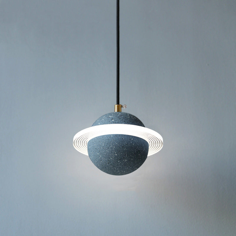Modern Simplicity Round Ceiling Chandelier Cement Hanging Light for Living Room