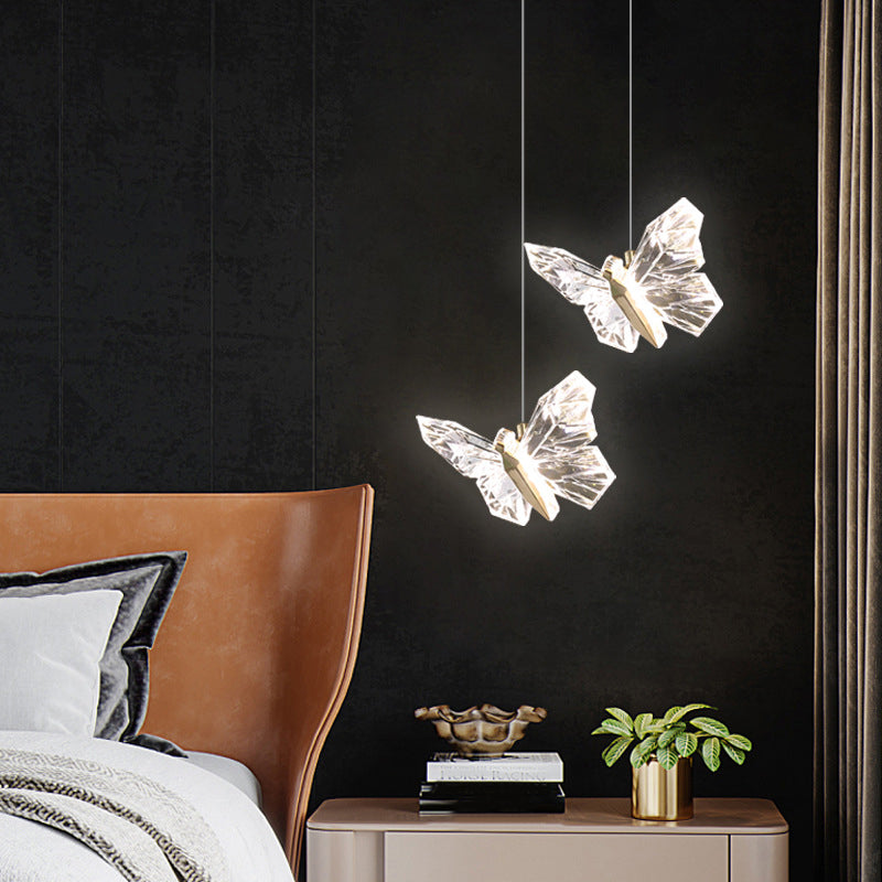 Simplicité moderne Butterfly Plafond Suspension lampe de plafond acrylique Fixage de plafond pour restaurant