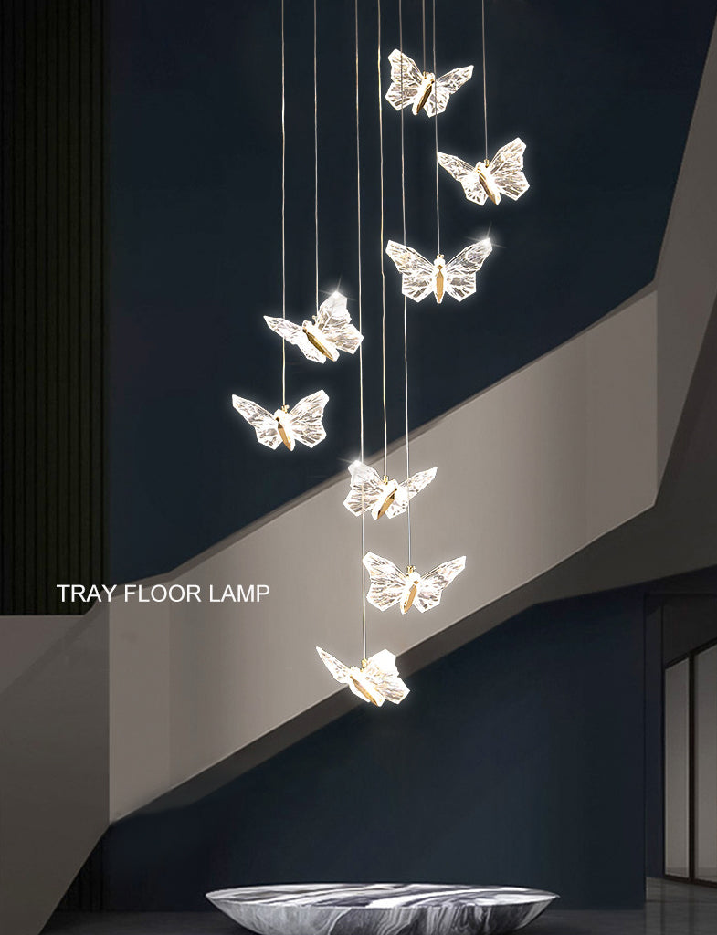 Simplicité moderne Butterfly Plafond Suspension lampe de plafond acrylique Fixage de plafond pour restaurant
