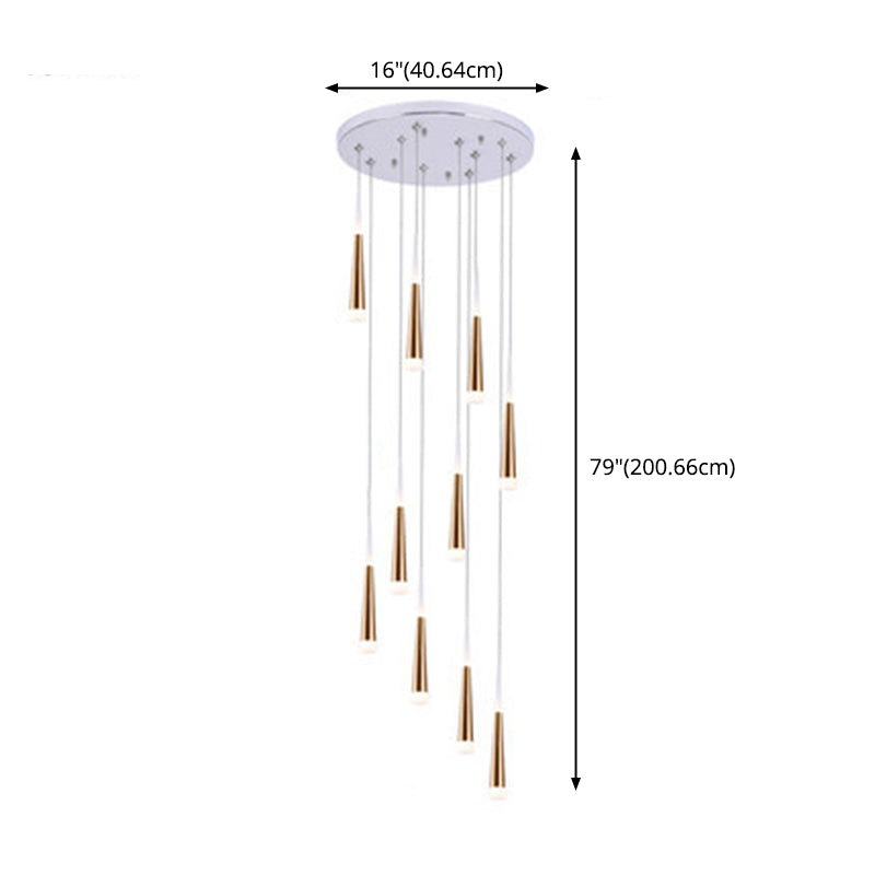 Modern multi -light hanger Led Light Indoor Hotel Light Long Trap Light