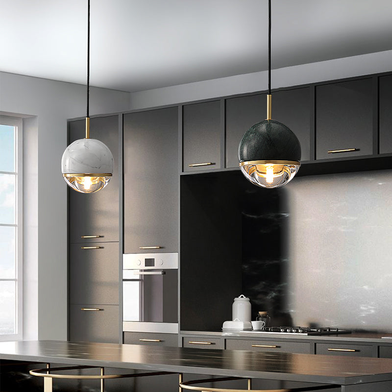 Noordse bolvormige hanger verlichtingsarmatuur stenen slaapkamer plafond hanglampje