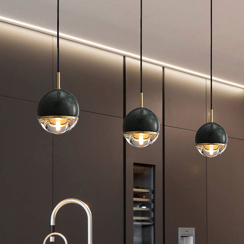 Noordse bolvormige hanger verlichtingsarmatuur stenen slaapkamer plafond hanglampje