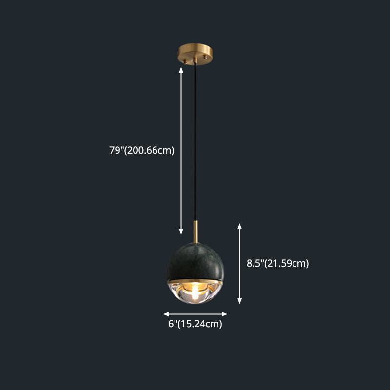 Noordse bolvormige hanger verlichtingsarmatuur stenen slaapkamer plafond hanglampje