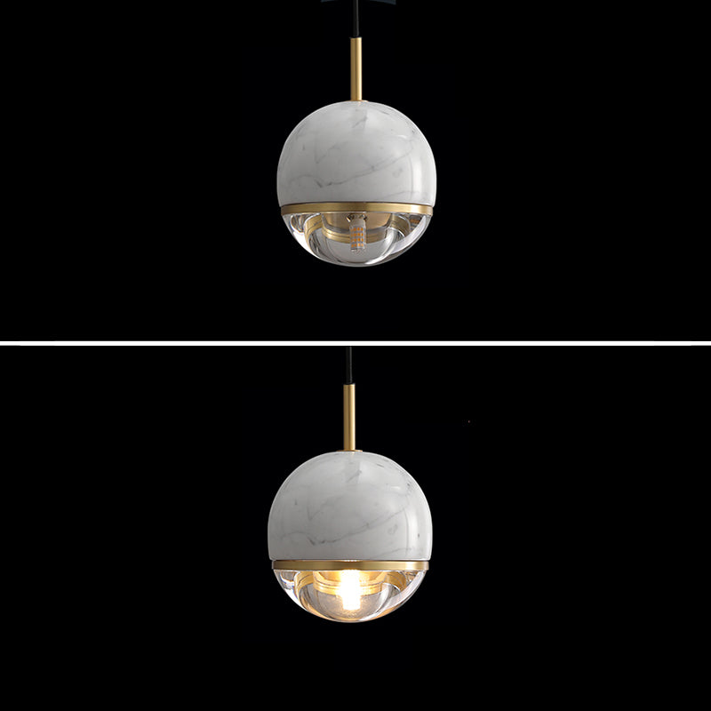 Noordse bolvormige hanger verlichtingsarmatuur stenen slaapkamer plafond hanglampje