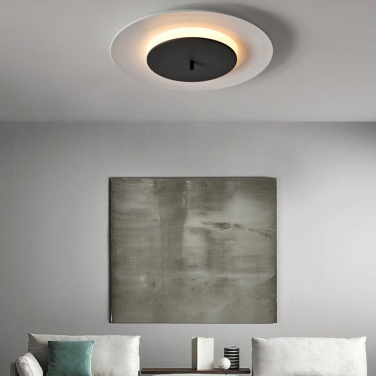 Luminaire de montage de plafond en cercle en métal, lustre de montage de plafond à LED de Style nordique