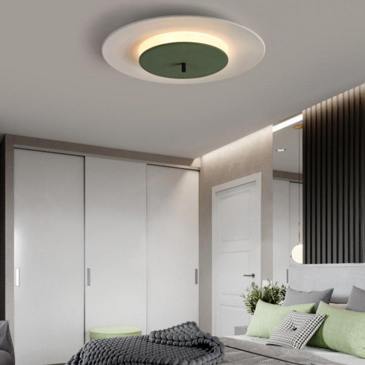 Luminaire de montage de plafond en cercle en métal, lustre de montage de plafond à LED de Style nordique