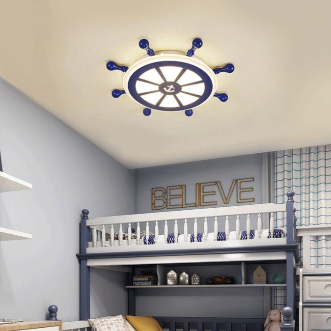 Plafonnier encastré à gouvernail en métal luminaire encastré pour chambre d'enfant