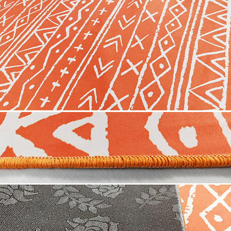 Tapis d'impression ethnique de couleur unie en polyester bohème Bohemian Tapis d'intérieur sans glissement pour décora intérieur