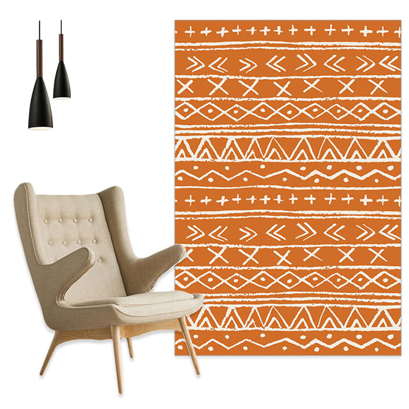 Tapis d'impression ethnique de couleur unie en polyester bohème Bohemian Tapis d'intérieur sans glissement pour décora intérieur