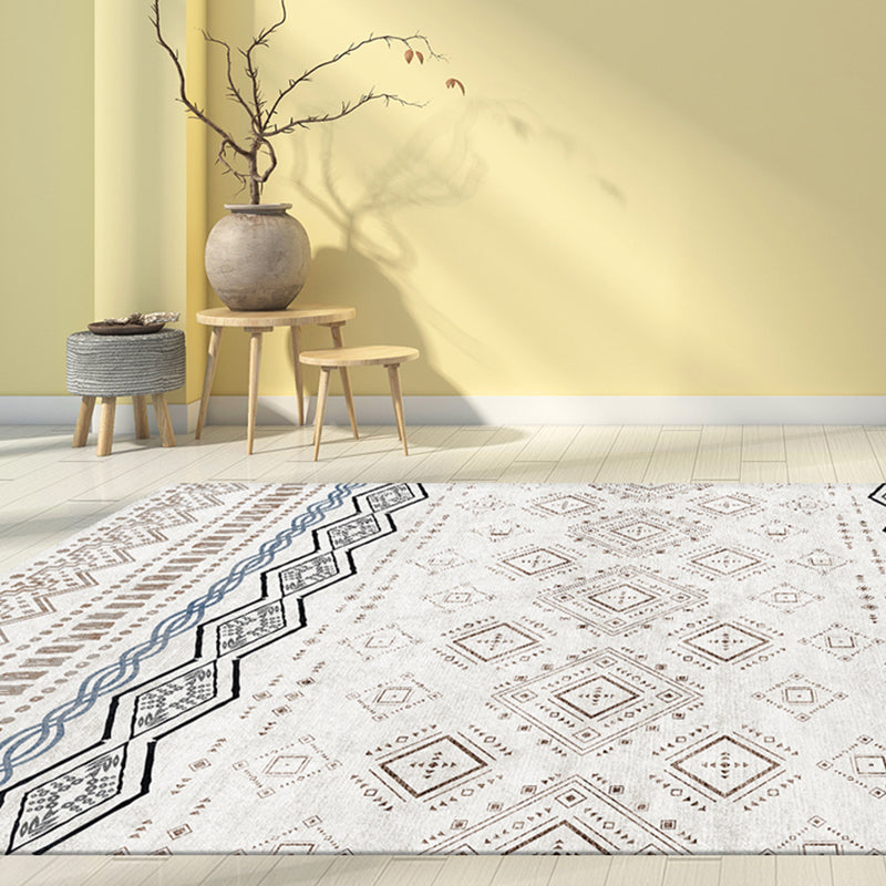 Tapis de dossier de bœuf Bohemian Simple Multicolor Tapis de support de secours de secours pour le salon