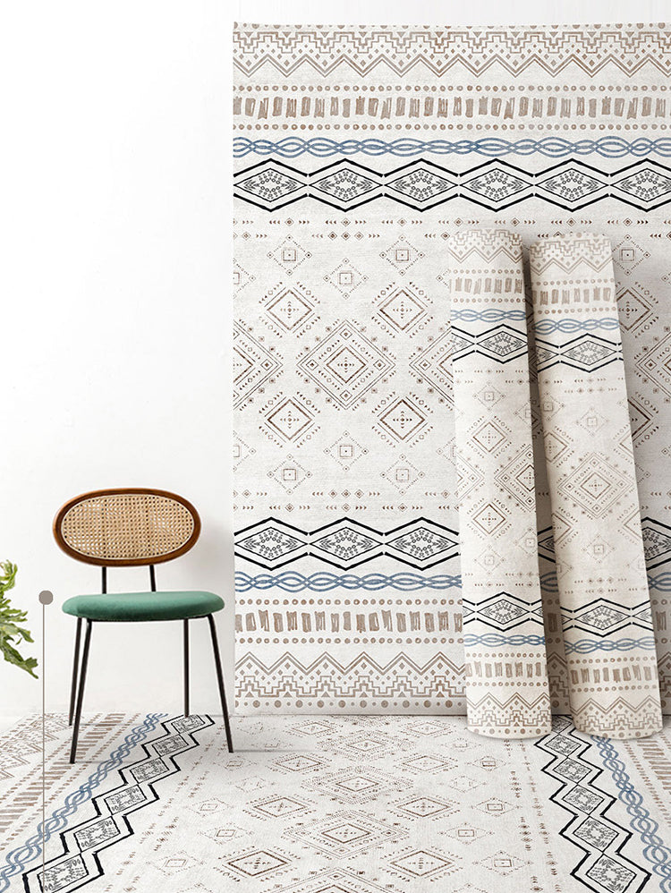 Tapis de dossier de bœuf Bohemian Simple Multicolor Tapis de support de secours de secours pour le salon