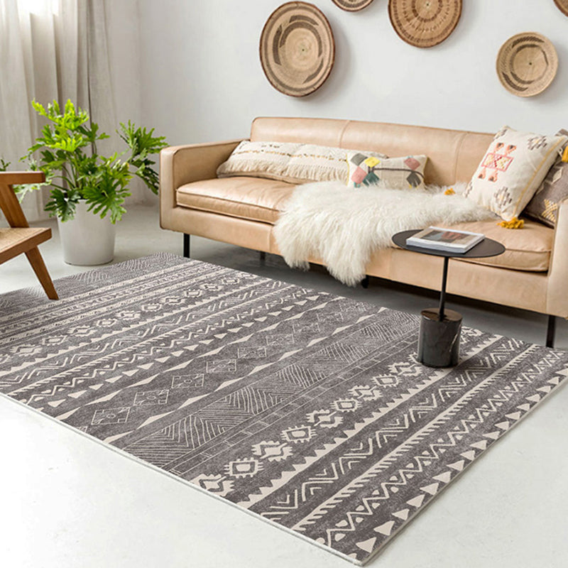 Tapis de dossier de bœuf Bohemian Simple Multicolor Tapis de support de secours de secours pour le salon